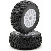 TRAXXAS BIG RALLY WHEELS AND TIRES WHITE