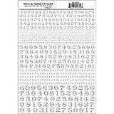 WOODLAND SCENICS Dry Transfer: Numbers, Roman, Silver