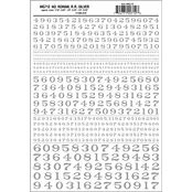 WOODLAND SCENICS Dry Transfer Roman Numbers Silver