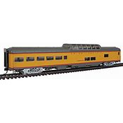 WALTHERS HO 85' ACF Observation Dome Lounge - Ready to Run - Standard -- Union Pacific(R) (Armour Yellow, gray, City of Los Angeles Tail Sign)