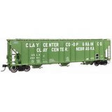 WALTHERS HO Covered Hopper,  55' Evans 4780, Clay Center USLX #26283