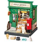ROBOTIME  Rolife Century Post Office DIY Miniature 3D Wooden Model Kit (Little & Warm Space Series)