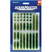 WALTHERS Grass Tufts and Strips 1/4" 0.6cm Tall -- Summer, 18 of Each