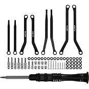 Injora Axial SCX30 Aluminum High Clearance Suspension Links Set (Black)