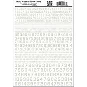 WOODLAND SCENICS Dry Transfer Gothic  Numbers White