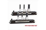 MICRO-TRAINS N Flatcar, 50' w/ Power Load, D&RGW (Weathered 2-Pack)