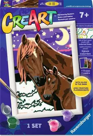 CREART Horses at Midnight 5x7