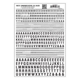 WOODLAND SCENICS Dry Transfer: Letters, Condensed Gothic, Black