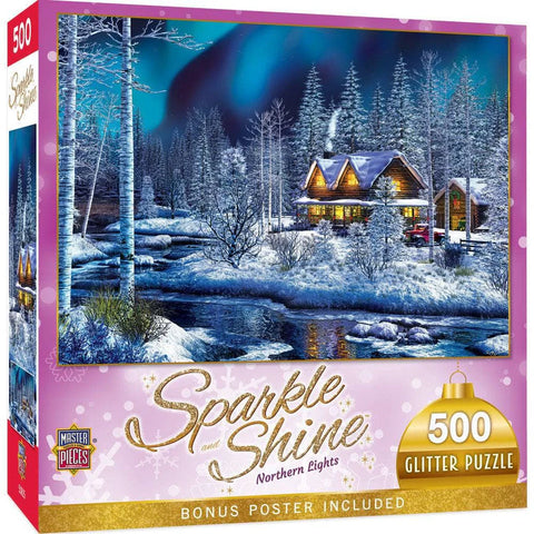 MASTER PIECES 500-PIECE PUZZLE Sparkle & Shine - Northern Lights