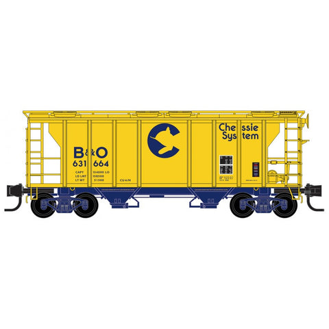 N PS-2 2-BAY COVERED HOPPER B&O