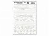 WOODLAND SCENICS Dry Transfer: Letters, Condensed Roman, White