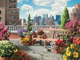 RAVENSBURGER 500-PIECE PUZZLE Rooftop Garden Large Format