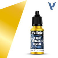 VALLEJO 18ml Bottle Radiant Yellow (Base) True Metallic Metal