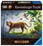 RAVENSBURGER 500-PIECE PUZZLE  WOOD: Jungle Tiger