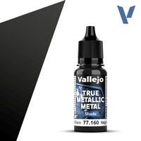 VALLEJO 18ml Bottle Obsidian Black (Shade) True Metallic Metal
