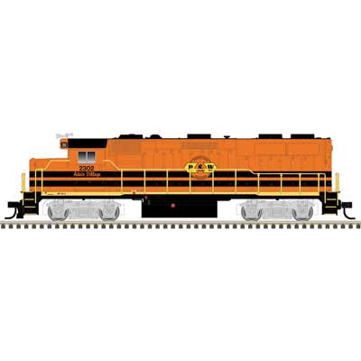 ATLAS  N EMD GP39-2 Phase I - LokSound and DCC - Master(R) Gold -- Portland & Western #2302 (orange, black, yellow)