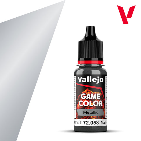 VALLEJO 18ml Bottle Metallic Chainmail Silver Game Color