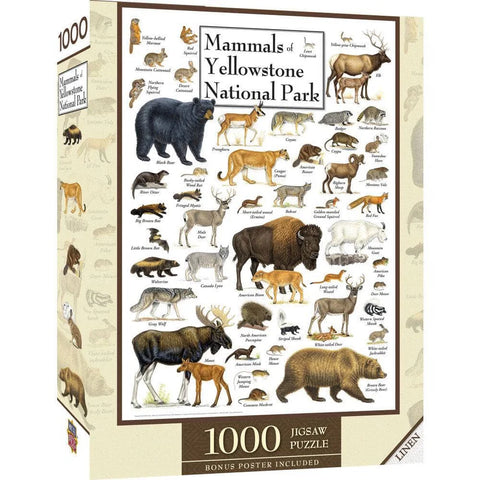 MASTER PIECES 1000-PIECE PUZZLE Mammals of Yellowstone National Park