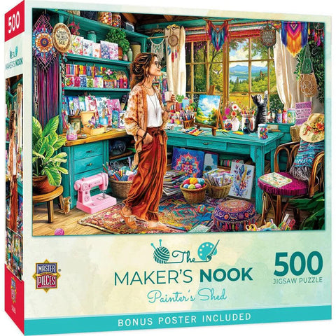 MASTER PIECES 500-PIECE PUZZLE Maker's Nook - Painter's Shed