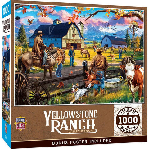MASTER PIECES 1000-PIECE PUZZLE Yellowstone Ranch - Valley Ranch