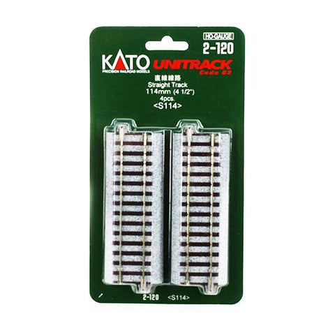 KATO HO UniTrack 4-1/2" Straight Track (4/pk)