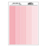 WOODLAND SCENICS Dry Transfer: Stripes, Red