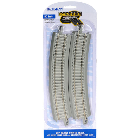 BACHMANN HO E-Z Track Concrete Ties Curve R22" (4/pk)