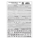 WOODLAND SCENICS Dry Transfer: Letters, Condensed Roman, Black