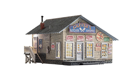 WOODLAND SCENICS HO Build-&-Ready: Carver's Butcher Shop