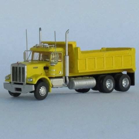N KENWORTH W900 DUMP TRUCK 3-AXLE YELLOW