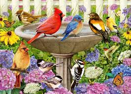 RAVENSBURGER 500-PIECE PUZZLE  At The Birdbath