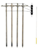WOODLAND SCENICS N Utility: Pre-Wired Poles, Single Crossbar