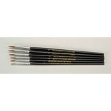 ATLAS BRUSH #30-6PS: 1,2,3 Round Camel Hair Brushes (6)