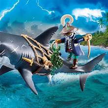 PLAYMOBILE Giant Shark w/ Pirate