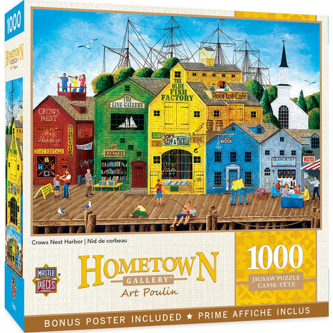 MASTER PIECES 1000-PIECE PUZZLE Hometown Gallery - Crows Nest Harbor