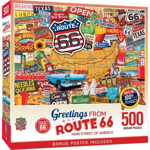 MASTER PIECES 1000-PIECE PUZZLE Route 66