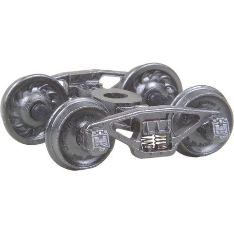 KADEE #557 HO Scale Pennsylvania 2D-F8 50-Ton Self Centering Trucks with 33" Ribbed Back Wheels - Metal Fully Sprung