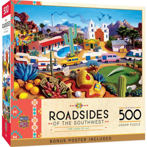 MASTER PIECES 500-PIECE PUZZLE Roadsides of the Southwest - Land of AZ