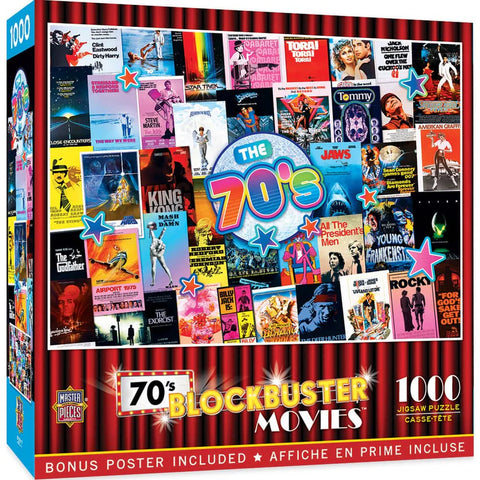 MASTER PIECE 1000-PIECE PUZZLE 70's Blockbusters