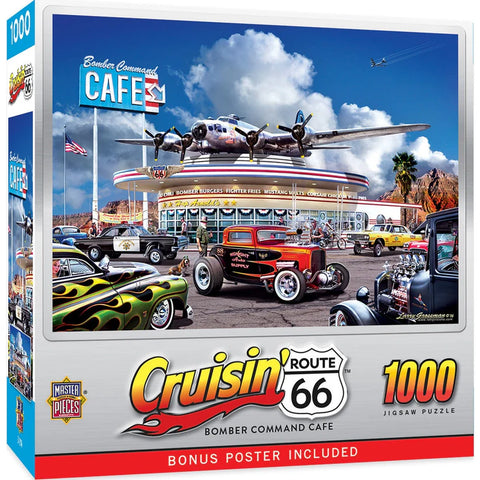 MASTER PIECES 1000-PIECE PUZZLE Cruisin' Route 66 - Bomber Command Cafe
