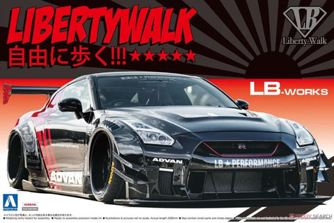 AOSHIMA 1/24 LB Works: Nissan R35 GT-R Type Version 2 Car