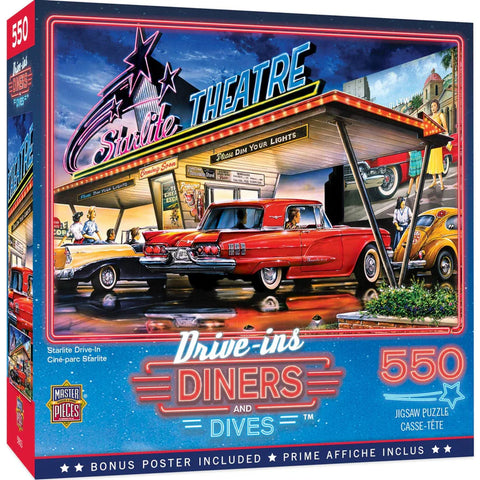 MASTER PIECES 550-PIECE PUZZLE Starlite Drive-In