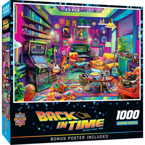 MASTER PIECES 1000-PIECFE PUZZLE  Back in Time - Black Light Den