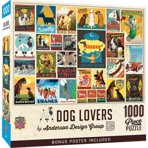 MASTER PIECES 1000-PIECE PUZZLE Dog Lovers