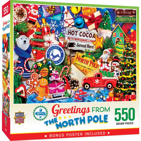 MASTER PIECES 550-PIECE PUZZLE Greetings From The North Pole