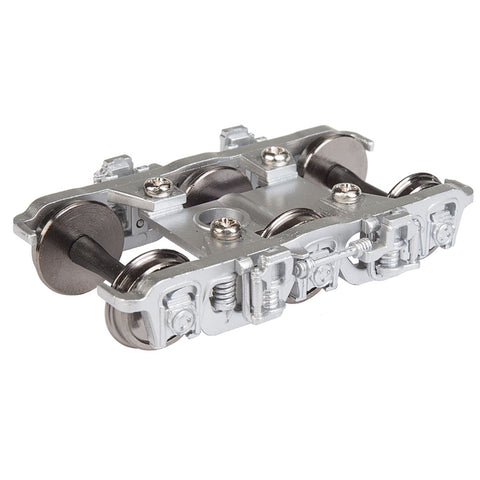WALTHERS HO Trucks:  GSC Lightweight 6-Wheel Metal Passenger Trucks (from GN Dome) Silver (2/pk)