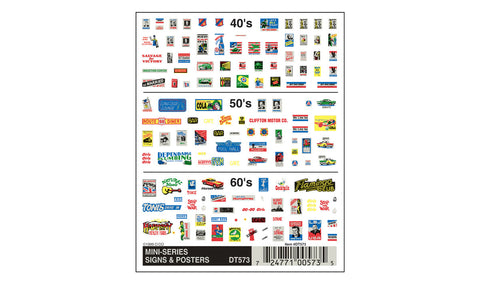 WOODLAND SCENICS Dry Transfer: Mini-Series Signs & Posters