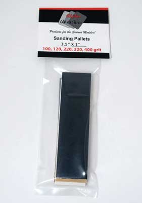 PROFILE Sanding Pallet Replacement Strips for #232-910 -- 1 Each Grit: Brown 100, Dark Gray 120, Tan 220, White 320, Black 400