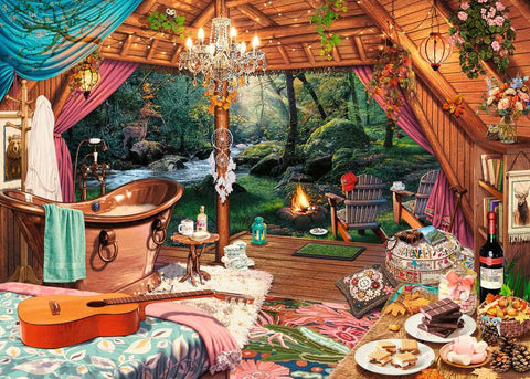 RAVENSBURGER 500-PIECE PUZZLE Cozy Glamping Large Format