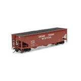 ATHEARN HO Hopper, 40' 3-Bay Offset w/ Coal Load, GTW #111609